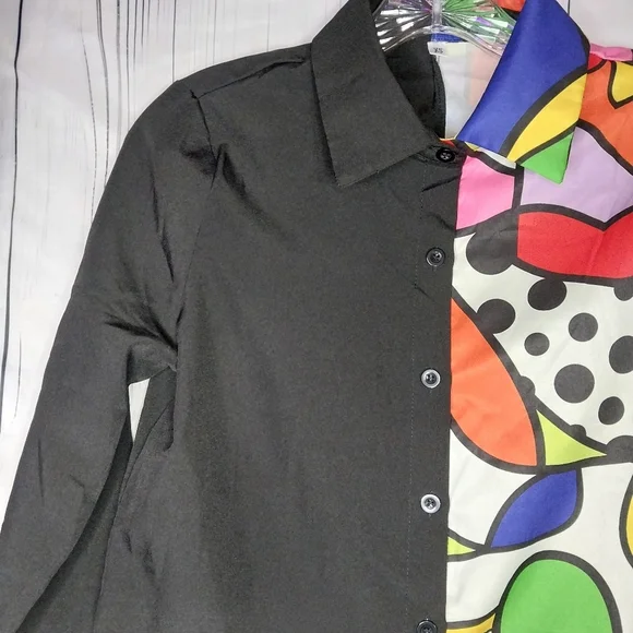 Colorful Abstract Psychodelic Men's Shirt - Picture 5 of 8